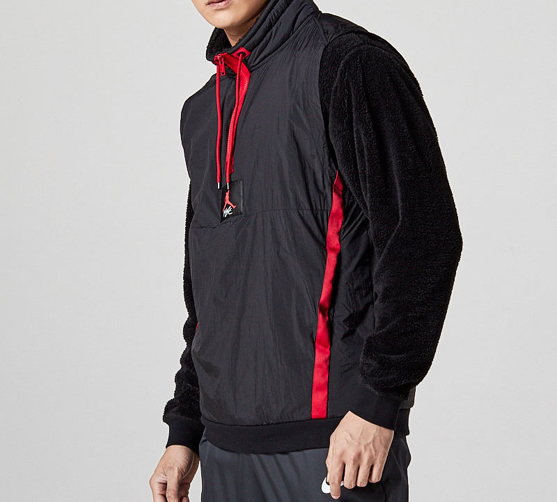 Air Jordan Retro Pullover Fleece Jacket Winter Black AH6256-010 圖 6