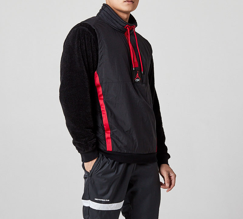 Air Jordan Retro Pullover Fleece Jacket Winter Black AH6256-010 圖 7