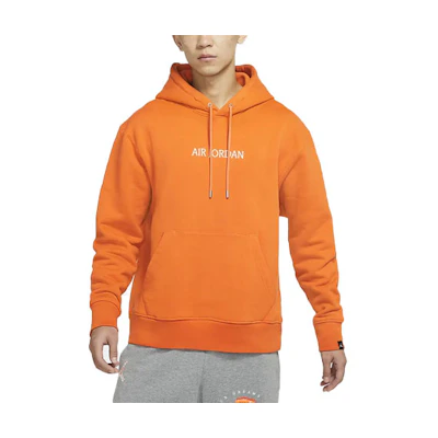 Air Jordan Solid Color Hoodie Orange Long Sleeve Pullover DO6095-847