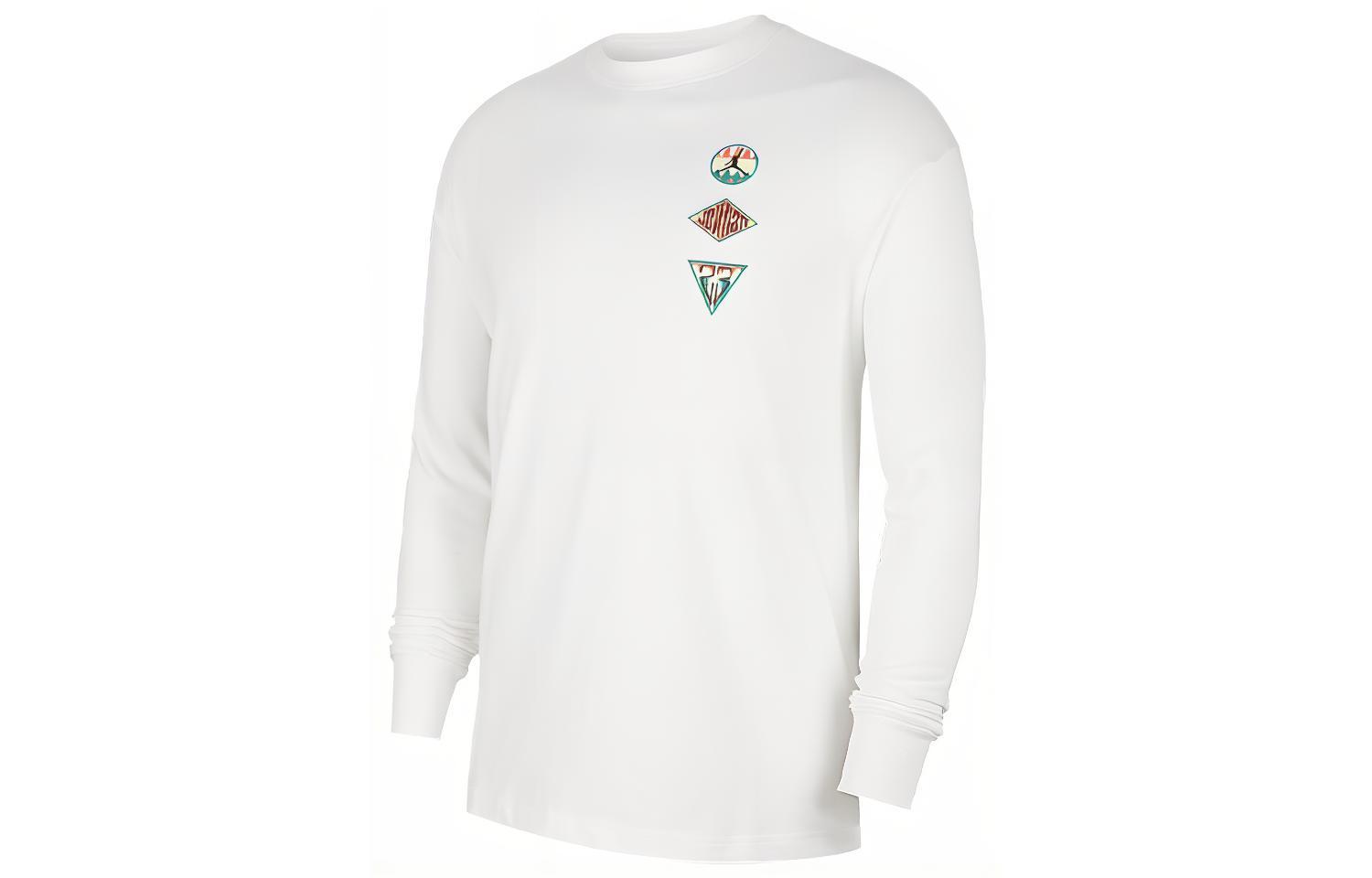 Air Jordan Sport DNA Logo White Pullover Sweatshirt Casual Wear CT3668-100