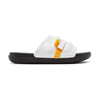 Jordan Super Play Slide White/Taxi Black Fire Red'