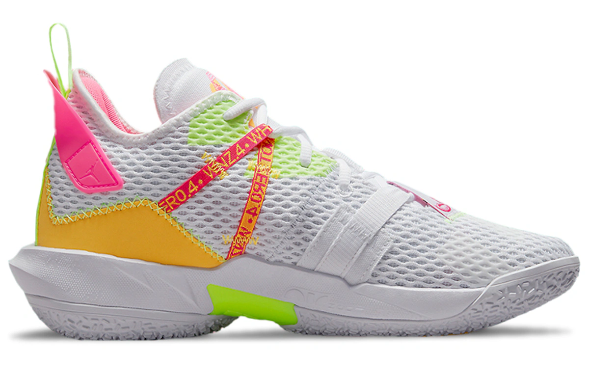 Air Jordan Why Not Zer0.4 'White Citron Pulse Hyper Pink'