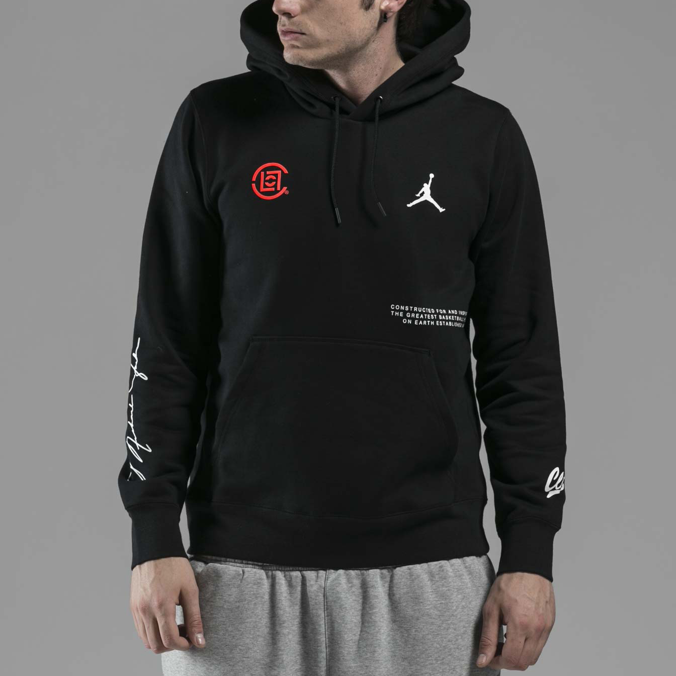 Air Jordan CLOT Collaborative Logo Print Hoodie Black US Edition AR8395-010 圖 4