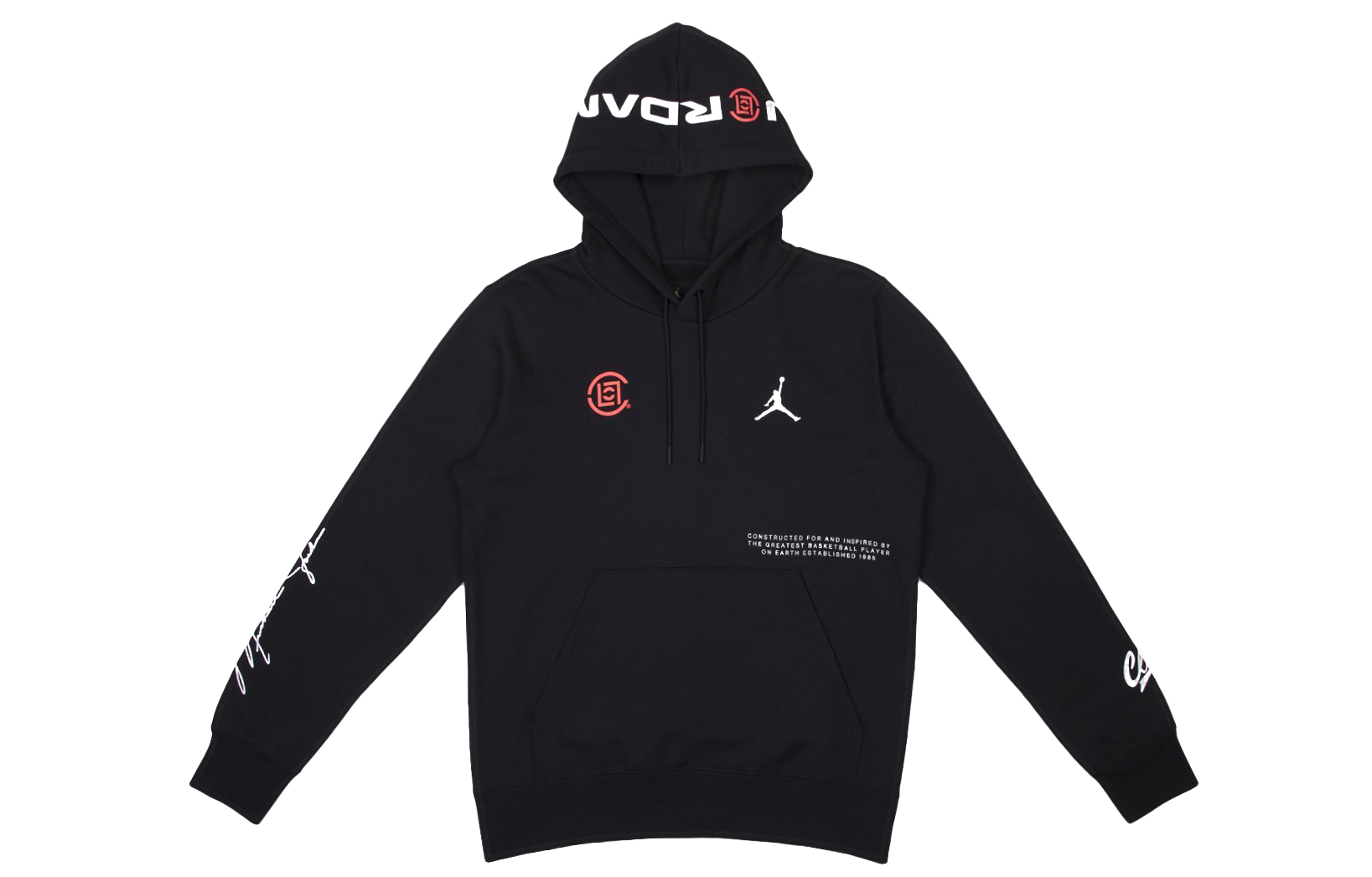 Air Jordan CLOT Logo Print Pullover Hoodie Black (Asia Exclusive) AR8396-010 圖 2