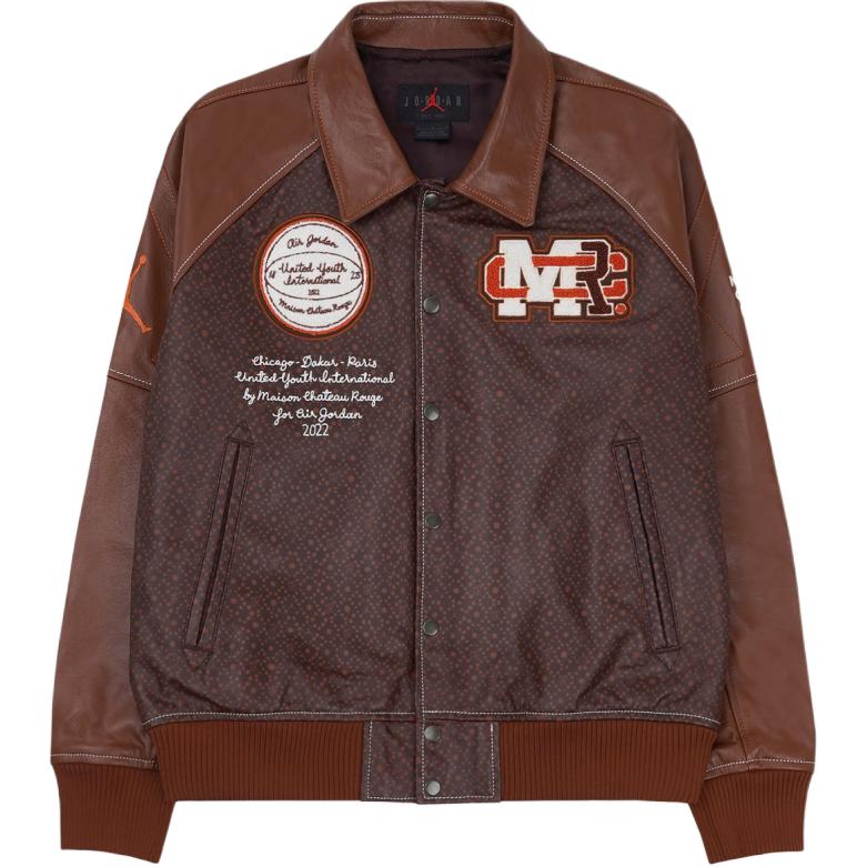 Air Jordan x Maison Chateau Rouge  Brown Retro Collegiate Jacket Collaboration DJ9771-203