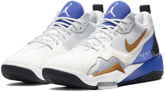 Air Jordan Zoom '92 白色/紫色/金色 '协和' CK9183-175 Lookbook Air Jordan Zoom '92 白色/紫色/金色 '协和' CK9183-175