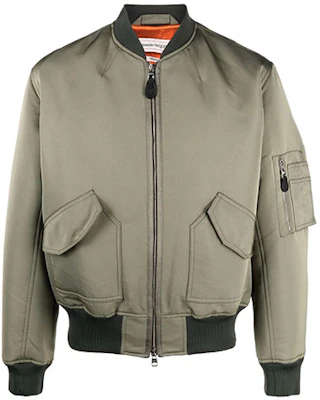 Alexander McQueen 2021 Logo Print Bomber Jacket for Men Green 667236-QRR45-3950 Buy Alexander McQueen 2021 Logo Print Bomber Jacket for Men Green 667236-QRR45-3950