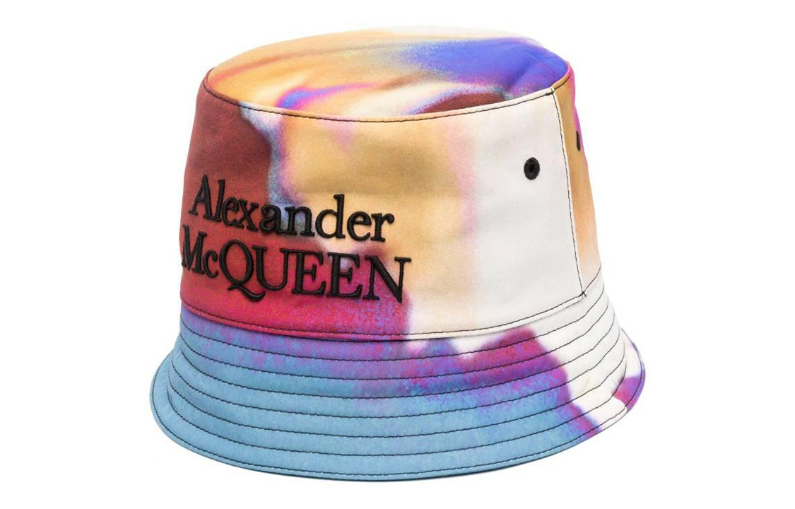 Alexander McQueen 3D Letter Embroidered Nylon Bucket Hat Men’s Multicolor 7510044419Q6178