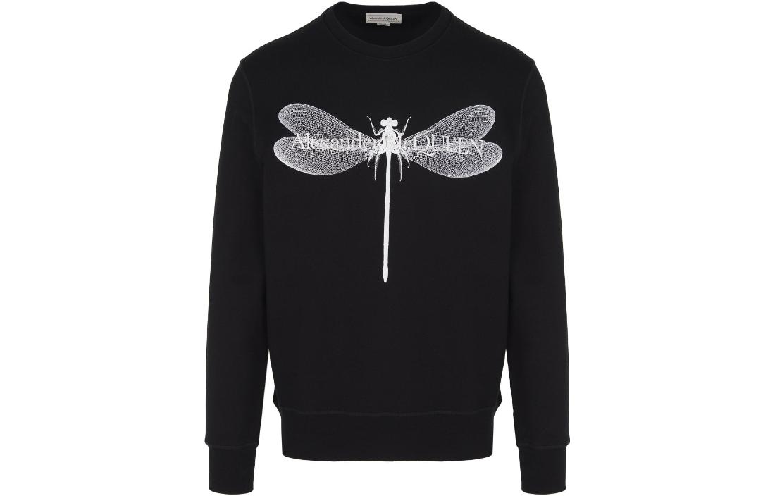 Order 亞歷山大·麥昆 動物印花黑色圓領衛衣 776266-QTAAD-0520