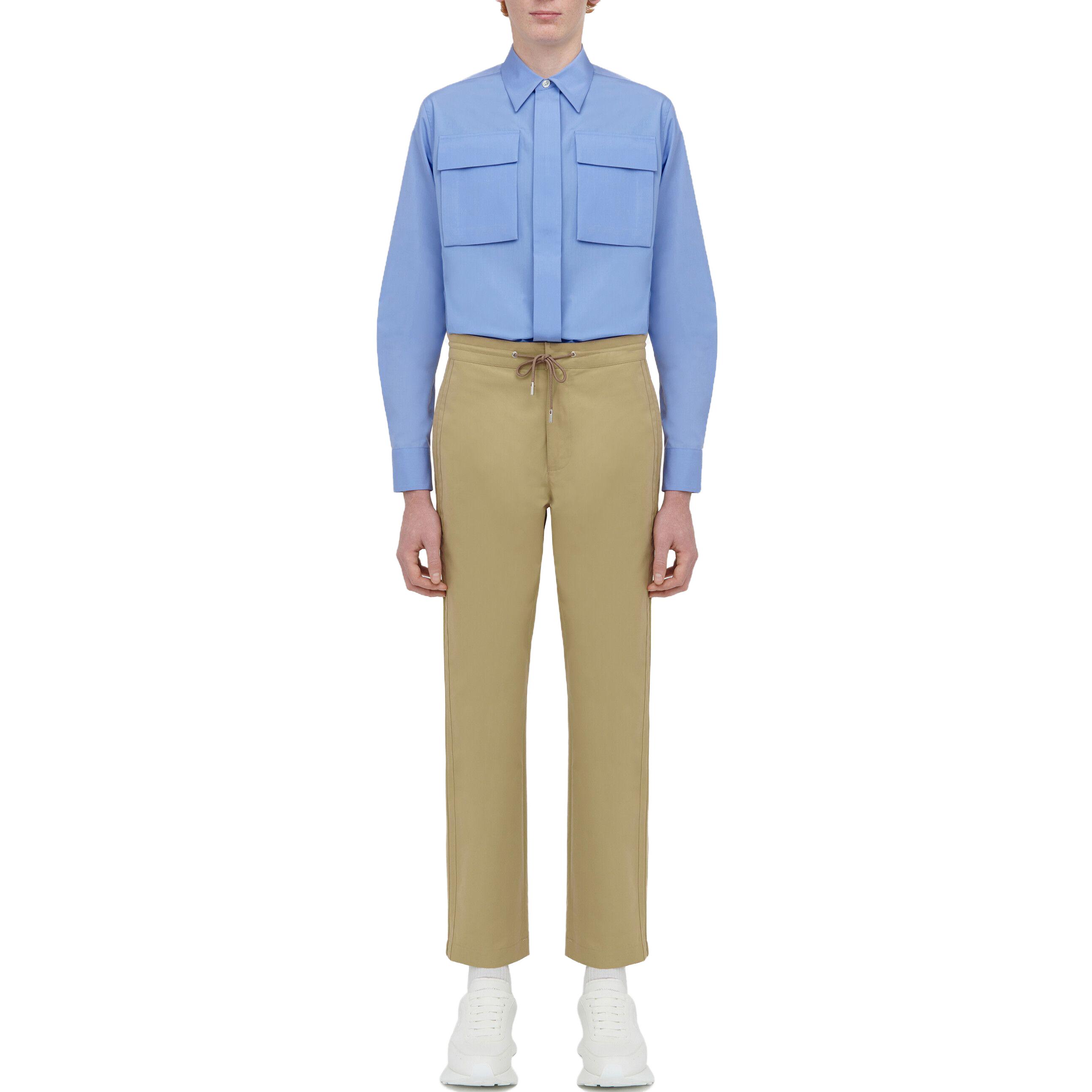 Lookbook Alexander McQueen Pantalones Beige Rectos Casuales Color Liso con Cordones. 741215-QVS77-9502