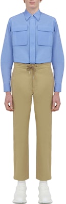 Alexander McQueen Pantalones Beige Rectos Casuales Color Liso con Cordones. 741215-QVS77-9502 Lookbook Alexander McQueen Pantalones Beige Rectos Casuales Color Liso con Cordones. 741215-QVS77-9502