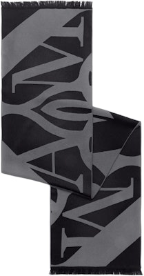 Alexander McQueen 黑色字母印花羊毛圍巾 7752634200Q1062 Lookbook Alexander McQueen 黑色字母印花羊毛圍巾 7752634200Q1062