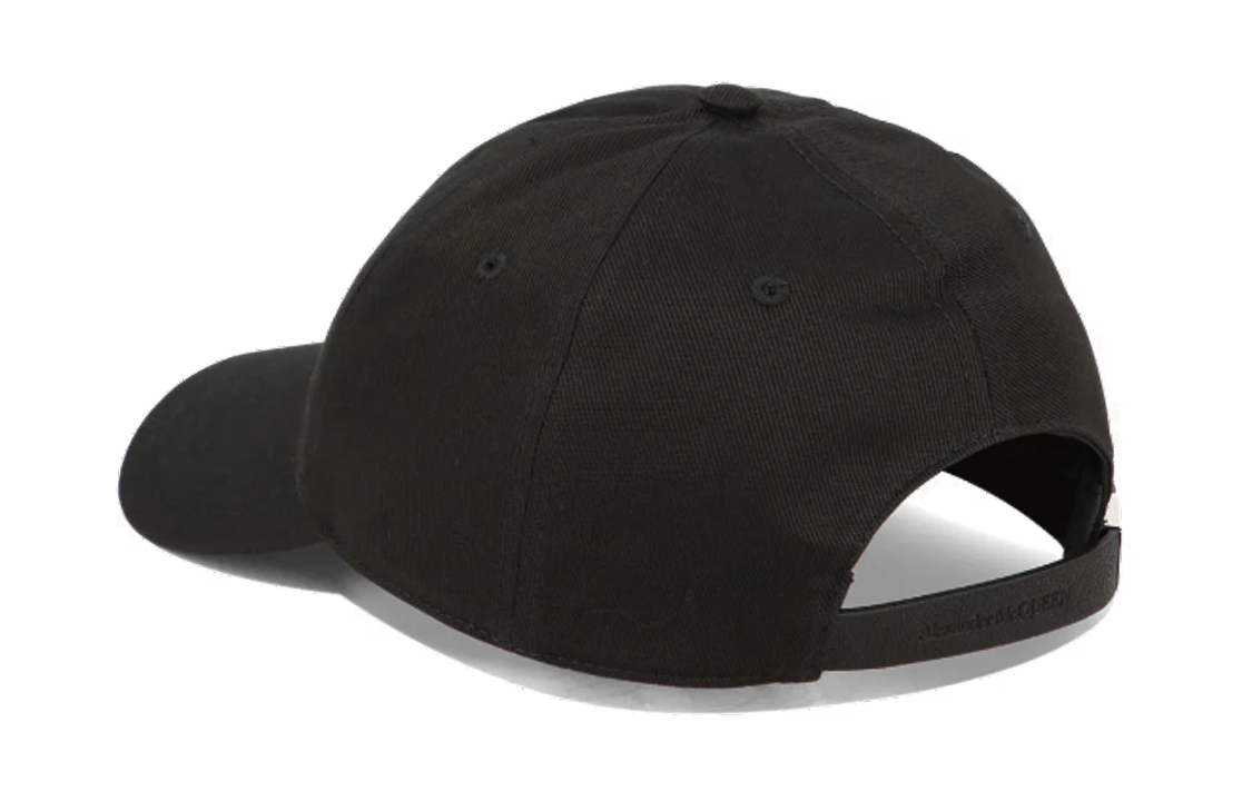 Shop 亞歷山大·麥昆 黑色棉質棒球帽 前刺繡標誌 6886584105Q1066