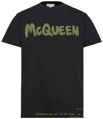 Alexander McQueen Black Crewneck Letter Oversized T-Shirt. 622104-QTAAC-0519 Order Alexander McQueen Black Crewneck Letter Oversized T-Shirt. 622104-QTAAC-0519
