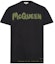 Order Alexander McQueen Black Crewneck Letter Oversized T-Shirt. 622104-QTAAC-0519