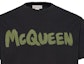 Sizing Alexander McQueen Black Crewneck Letter Oversized T-Shirt. 622104-QTAAC-0519