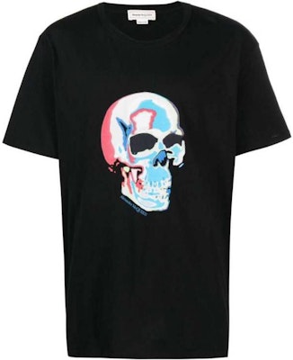 Alexander McQueen Kaos Hitam Crewneck dengan Cetakan Tengkorak 750661-QVZ11-0901 Order Alexander McQueen Kaos Hitam Crewneck dengan Cetakan Tengkorak 750661-QVZ11-0901