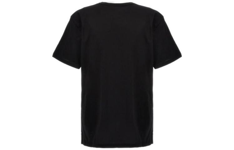 Lookbook Alexander McQueen Kaos Hitam Crewneck dengan Cetakan Tengkorak 750661-QVZ11-0901