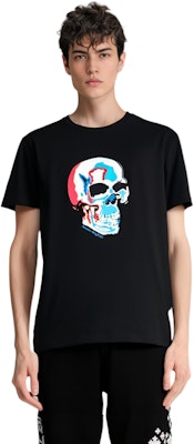 Alexander McQueen Kaos Hitam Crewneck dengan Cetakan Tengkorak 750661-QVZ11-0901 Shop Alexander McQueen Kaos Hitam Crewneck dengan Cetakan Tengkorak 750661-QVZ11-0901