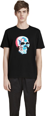 Alexander McQueen Kaos Hitam Crewneck dengan Cetakan Tengkorak 750661-QVZ11-0901 Purchase Alexander McQueen Kaos Hitam Crewneck dengan Cetakan Tengkorak 750661-QVZ11-0901