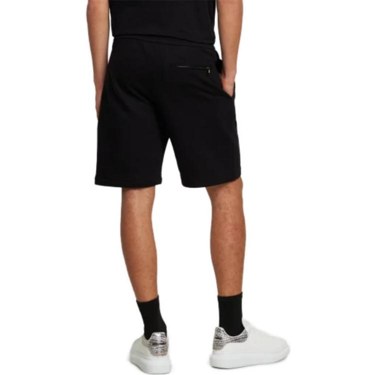 Purchase Alexander McQueen  Black Elastic Fit Letter Print Casual Shorts 688717-QTAAB-0519