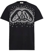 Alexander McQueen Black Graphic Print Crew Neck T-Shirt 776349-QTAAP-0520 Alexander McQueen Black Graphic Print Crew Neck T-Shirt 776349-QTAAP-0520