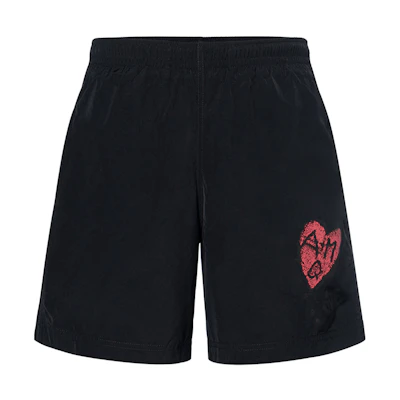 Alexander McQueen Black Heart Graphic Print Shorts 711293-4419Q-1074