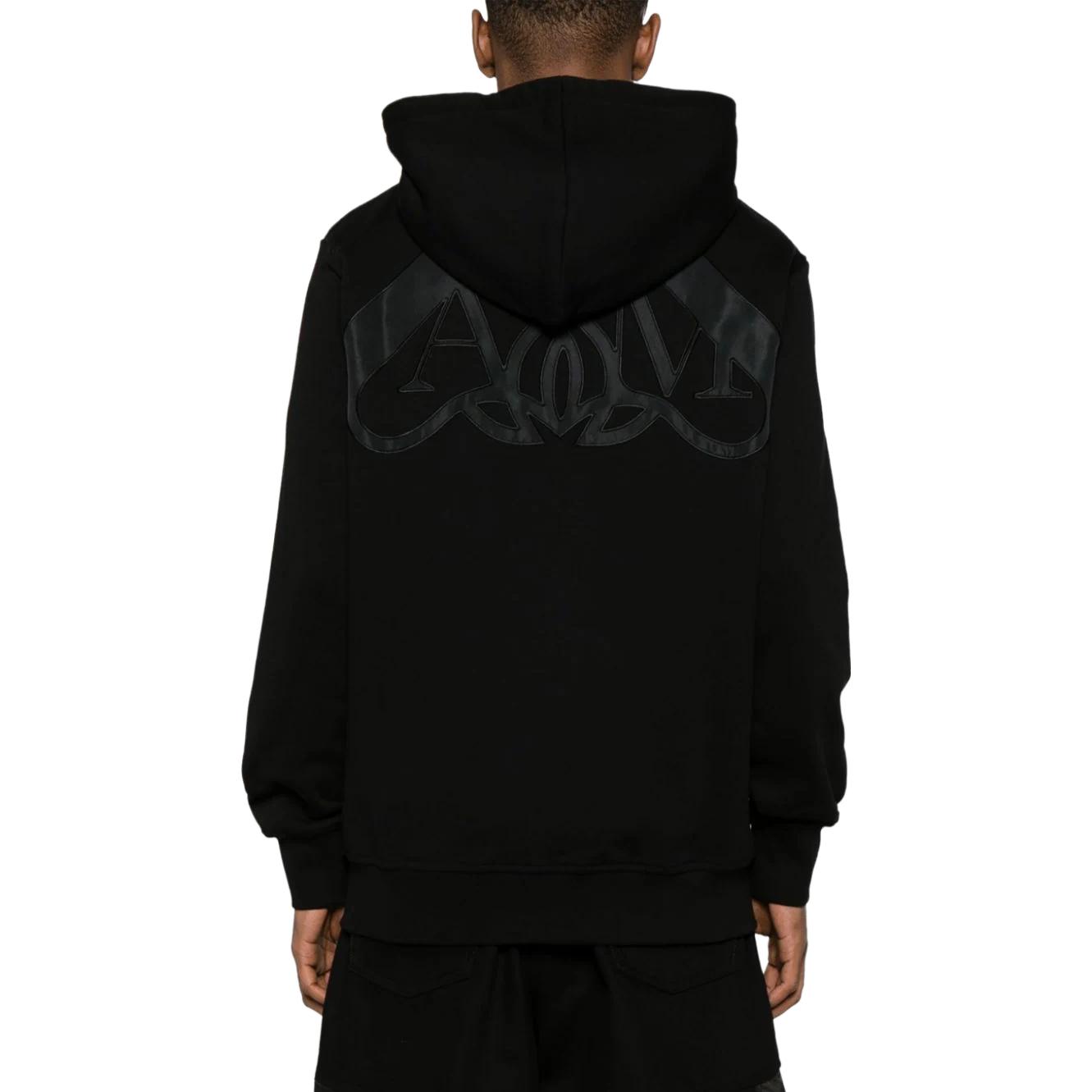 Shop 亚历山大麦昆背面印花黑色连帽夹克外套. 776255-QXAAC-1000