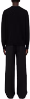 Shop Alexander McQueen 黑色字母圖案針織毛衣 775849-Q1A70-1080