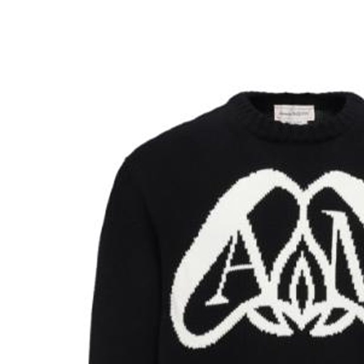 Details for アレキサンダー・マックイーン ブラック ニットセーター レターパターン入り. 775849-Q1A70-1080