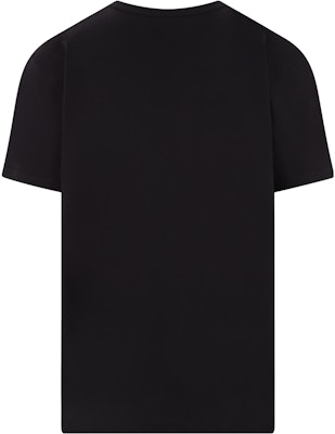 Alexander McQueen Kemeja-T Leher Bulat Cetakan Huruf Hitam Kasual. 759452-QVZ33-0901 Lookbook Alexander McQueen Kemeja-T Leher Bulat Cetakan Huruf Hitam Kasual. 759452-QVZ33-0901