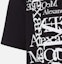 Cheap Alexander McQueen Kemeja-T Leher Bulat Cetakan Huruf Hitam Kasual. 759452-QVZ33-0901
