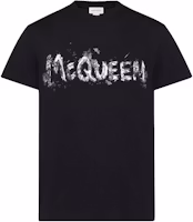 Alexander McQueen Black Logo Crewneck T-Shirt. 794578-QTABO-0528 Alexander McQueen Black Logo Crewneck T-Shirt. 794578-QTABO-0528
