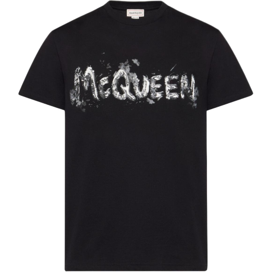 Alexander McQueen  Black Logo Crewneck T-Shirt. 794578-QTABO-0528 圖 2