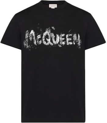 Alexander McQueen Camiseta Negra con Logo Crewneck. 794578-QTABO-0528 Order Alexander McQueen Camiseta Negra con Logo Crewneck. 794578-QTABO-0528