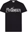 Order Alexander McQueen Camiseta Negra con Logo Crewneck. 794578-QTABO-0528