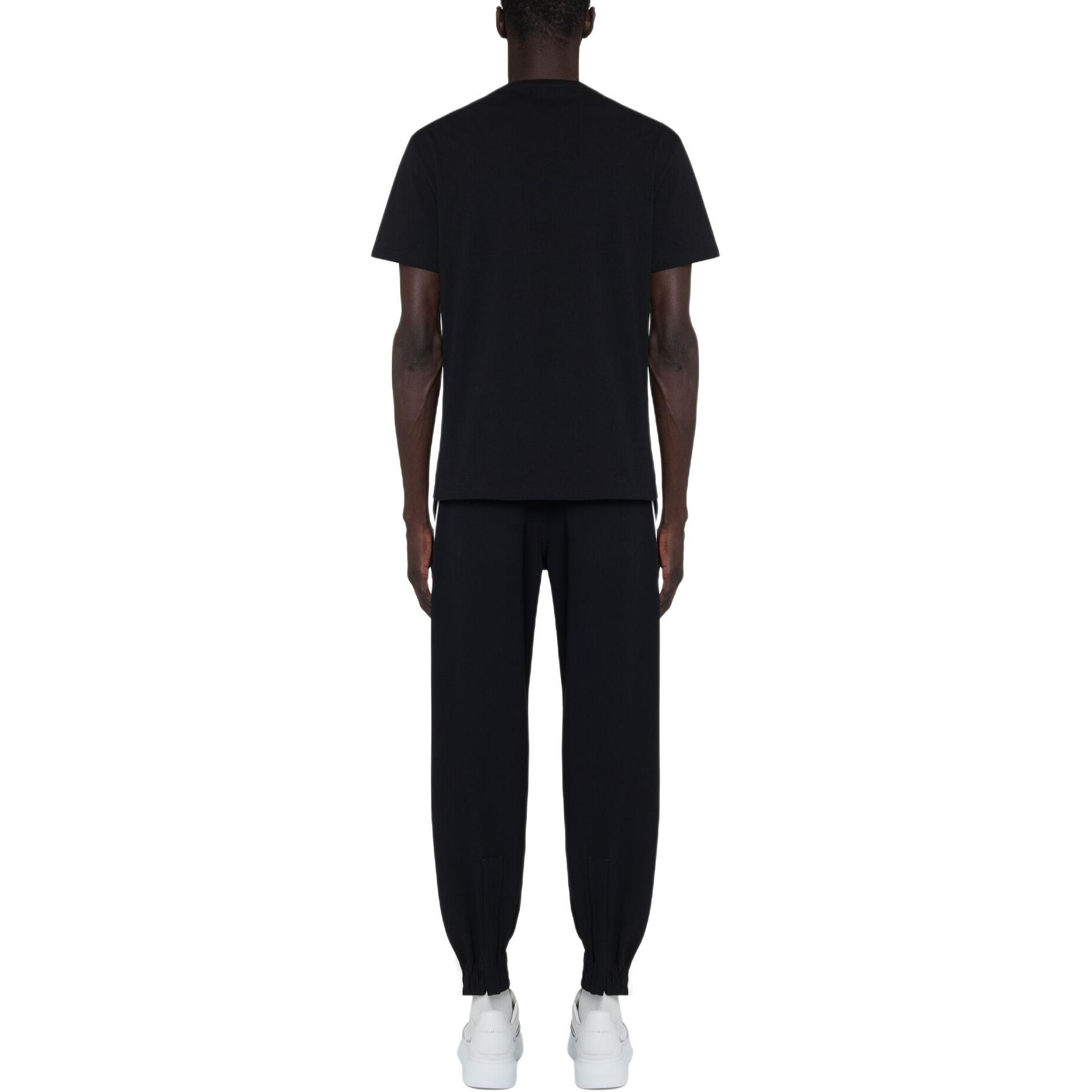 Alexander McQueen  Black Logo Crewneck T-Shirt. 794578-QTABO-0528 圖 4