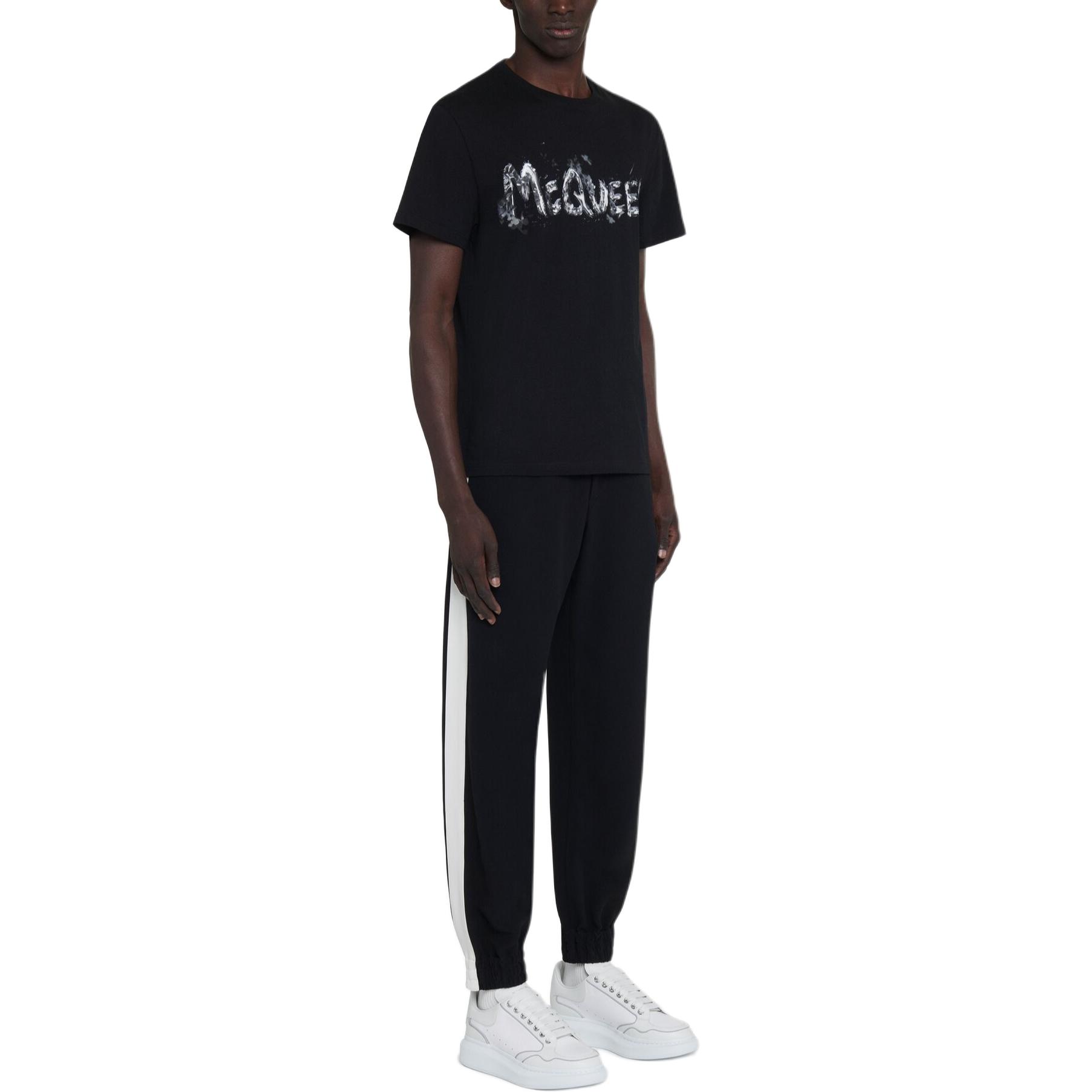 Alexander McQueen  Black Logo Crewneck T-Shirt. 794578-QTABO-0528 圖 5