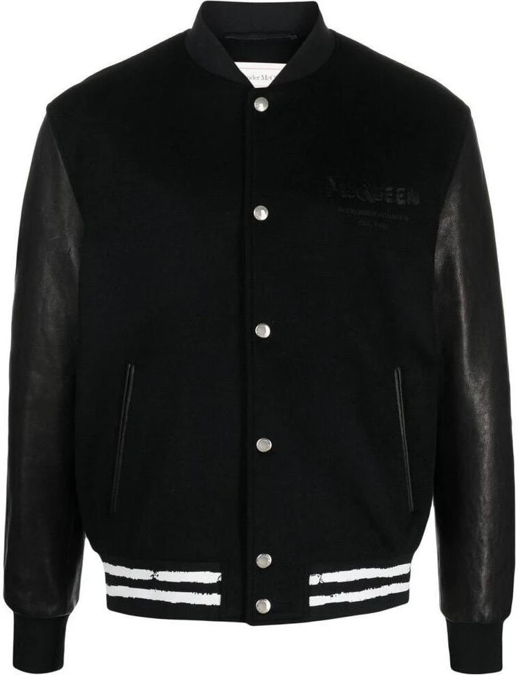 alexander-mc-queen-black-logo-letter-pattern-single-breasted-bomber-jacket-705645-q5-hws-1001