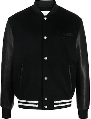 Alexander McQueen Chaqueta Bomber Negra de Logo y Letras Estampadas 705645-Q5HWS-1001 Buy Alexander McQueen Chaqueta Bomber Negra de Logo y Letras Estampadas 705645-Q5HWS-1001