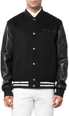 Alexander McQueen Chaqueta Bomber Negra de Logo y Letras Estampadas 705645-Q5HWS-1001 Lookbook Alexander McQueen Chaqueta Bomber Negra de Logo y Letras Estampadas 705645-Q5HWS-1001