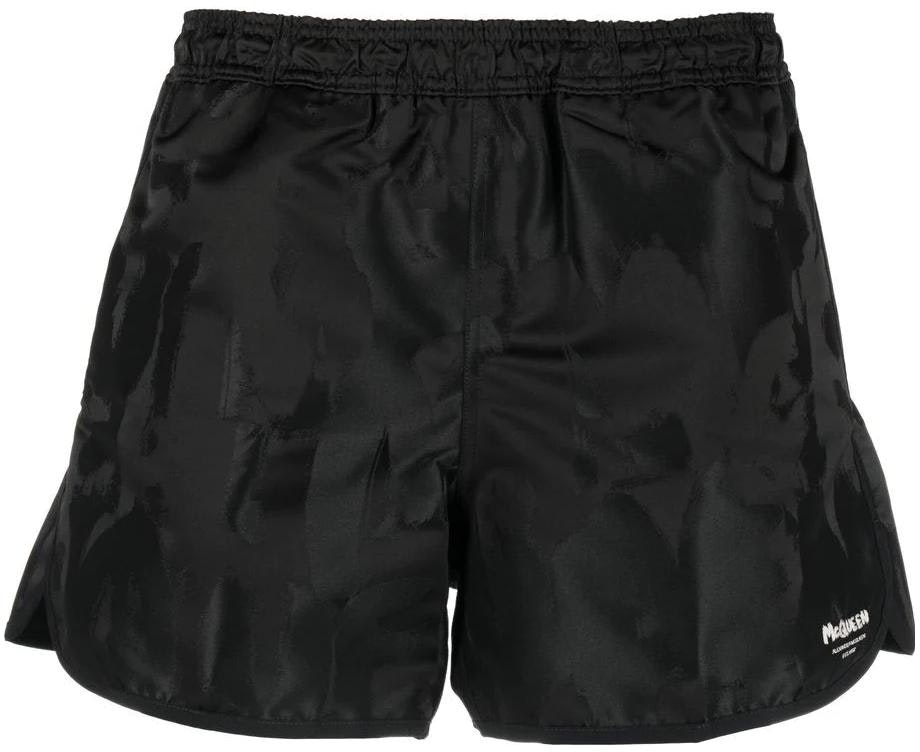 alexander-mc-queen-black-logo-print-elastic-waist-casual-shorts-726554-4405-q-1078