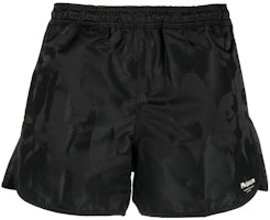 Alexander McQueen Black Logo Print Elastic Waist Casual Shorts 726554-4405Q-1078 Alexander McQueen Black Logo Print Elastic Waist Casual Shorts 726554-4405Q-1078