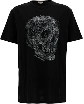 알렉산더 맥퀸 블랙 스컬 그래픽 크루넥 티셔츠. 776288-QTAAH-0520 Buy 알렉산더 맥퀸 블랙 스컬 그래픽 크루넥 티셔츠. 776288-QTAAH-0520