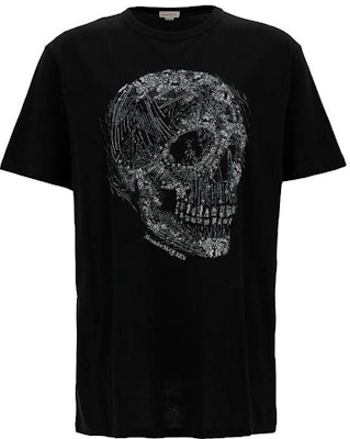 알렉산더 맥퀸 블랙 스컬 그래픽 크루넥 티셔츠. 776288-QTAAH-0520 Order 알렉산더 맥퀸 블랙 스컬 그래픽 크루넥 티셔츠. 776288-QTAAH-0520