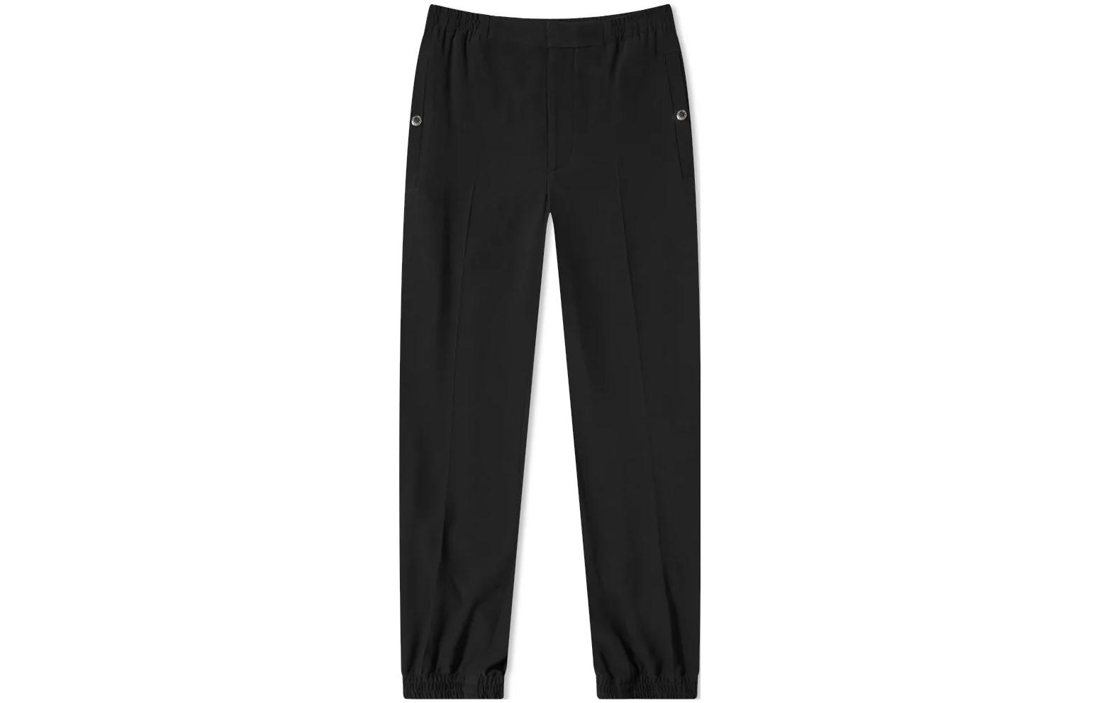 Alexander McQueen  Black Solid Color Tapered Casual Pants with Side Zipper. 642579-QQR57-1000