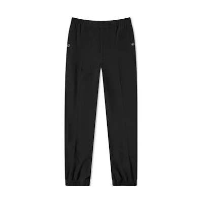 Alexander McQueen Black Solid Color Tapered Casual Pants with Side Zipper. 642579-QQR57-1000