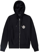 Alexander McQueen Black Solid Color Zip Hoodie. 427748-QHX13-1000 Alexander McQueen Black Solid Color Zip Hoodie. 427748-QHX13-1000