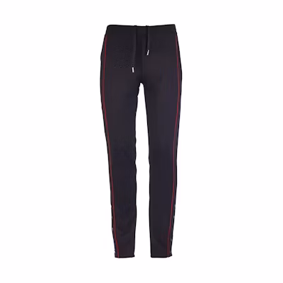 Alexander McQueen Black Striped Drawstring Knit Track Pants 595590-QOX43-1000