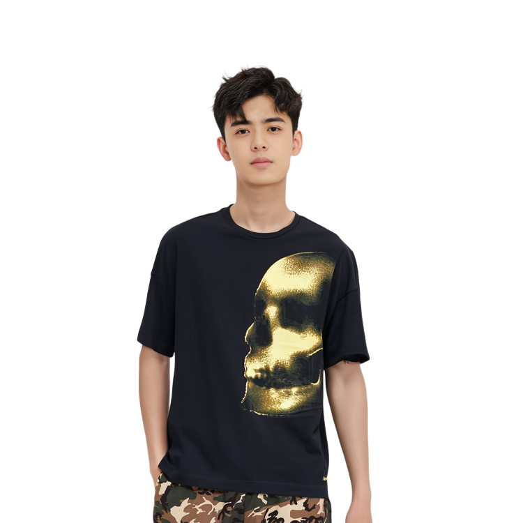 Alexander McQueen  Black T-Shirt with Front Skull Graphic Print. 776341-QTAAM-0510 圖 4